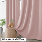 MKHILL Aether 40x84 Blush Blackout Curtains 2 Panels