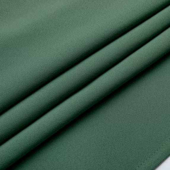 MKHILL Vela Ever Green Blackout Thermal Tier Curtains 2 Panels， 30"W x 24"L