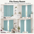 MKHILL Grommet Blackout Curtains, 2 Panels - Aqua - product detail