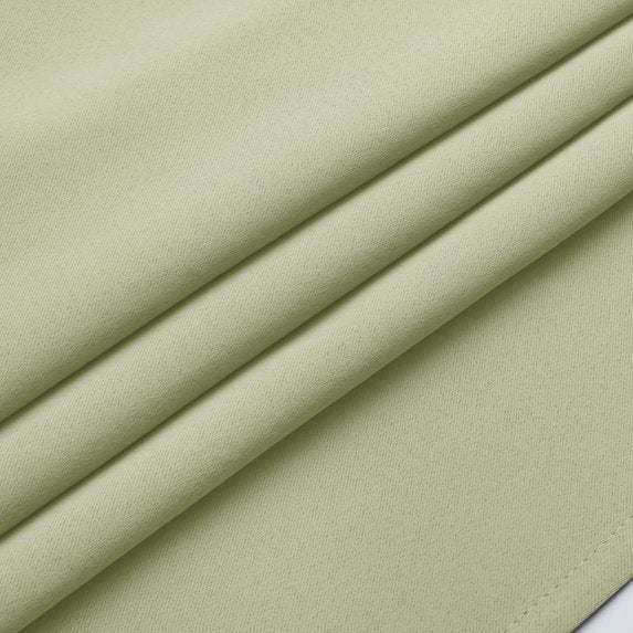 MKHILL Vela Blackout Tier Curtains 24 Inch 2 Panels, Light Green