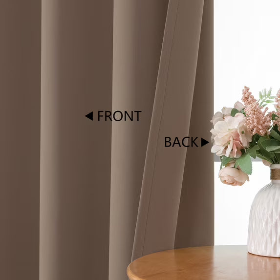 MKHILL Vela Barley Blackout Tier Curtains 24 Inch 2 Panels
