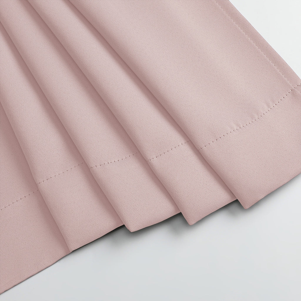 MKHILL Grommet Blackout Curtains, 2 Panels - Blush - product detail