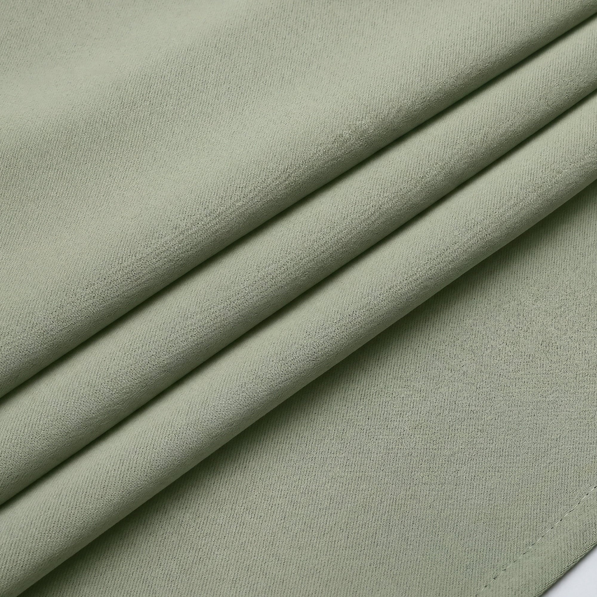 MKHILL Vela Sage Green Short Blackout Curtains 24 Inch 2 Panels Set