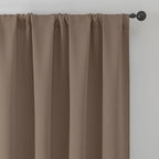 MKHILL Vela Barley Blackout Tier Curtains 24 Inch 2 Panels