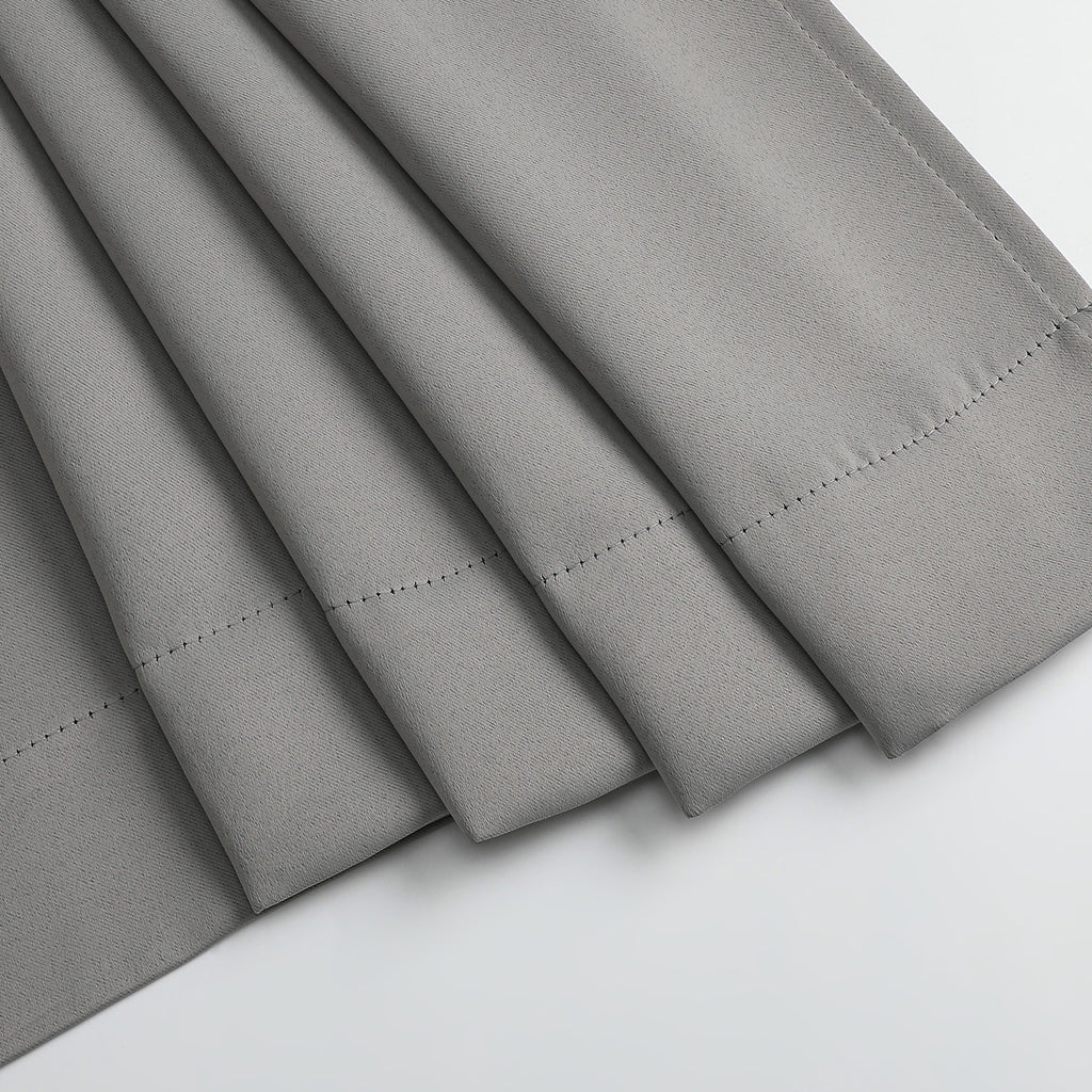 MKHILL Grommet Blackout Curtains, 2 Panels - Grey - product detail