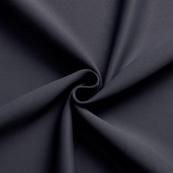 MKHILL Vela Black Blackout Tier Curtains 36 Inch 2 Panels, Thermal Insulated Room Darkening Rod Pocket Cafe