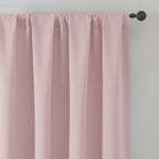 MKHILL Vela Blush Blackout Thermal Tier Curtains 2 Panels